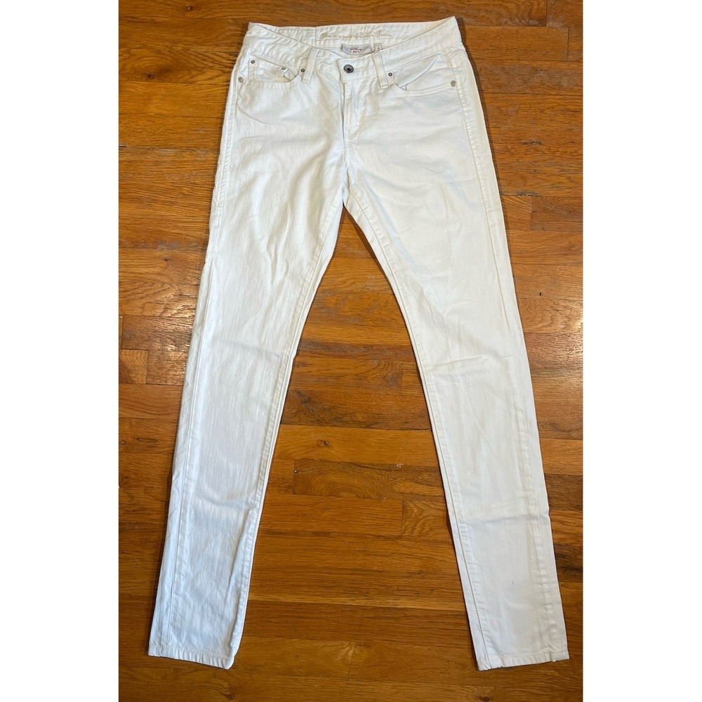 Levi's 531‎ Jeans Women's Size 4 / 27 White Denim Low Rise Skinny Jeans Zip Fly